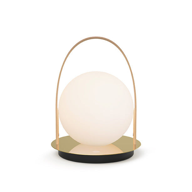 Pablo Designs Bola Led Lantern Chrome Disc + Tan Strap