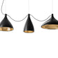 Pablo Designs Swell Xl String 3 Mixed Pendant Light Brass / Brass