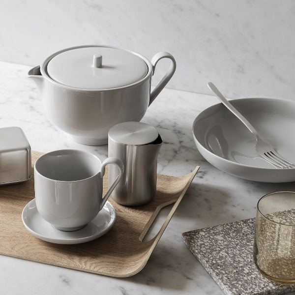 blomus Stainless Steel Creamer with Lid 4 oz Capacity