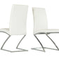 Angora Modern White Dining Chair Set of 2