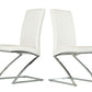 Angora Modern White Dining Chair Set of 2