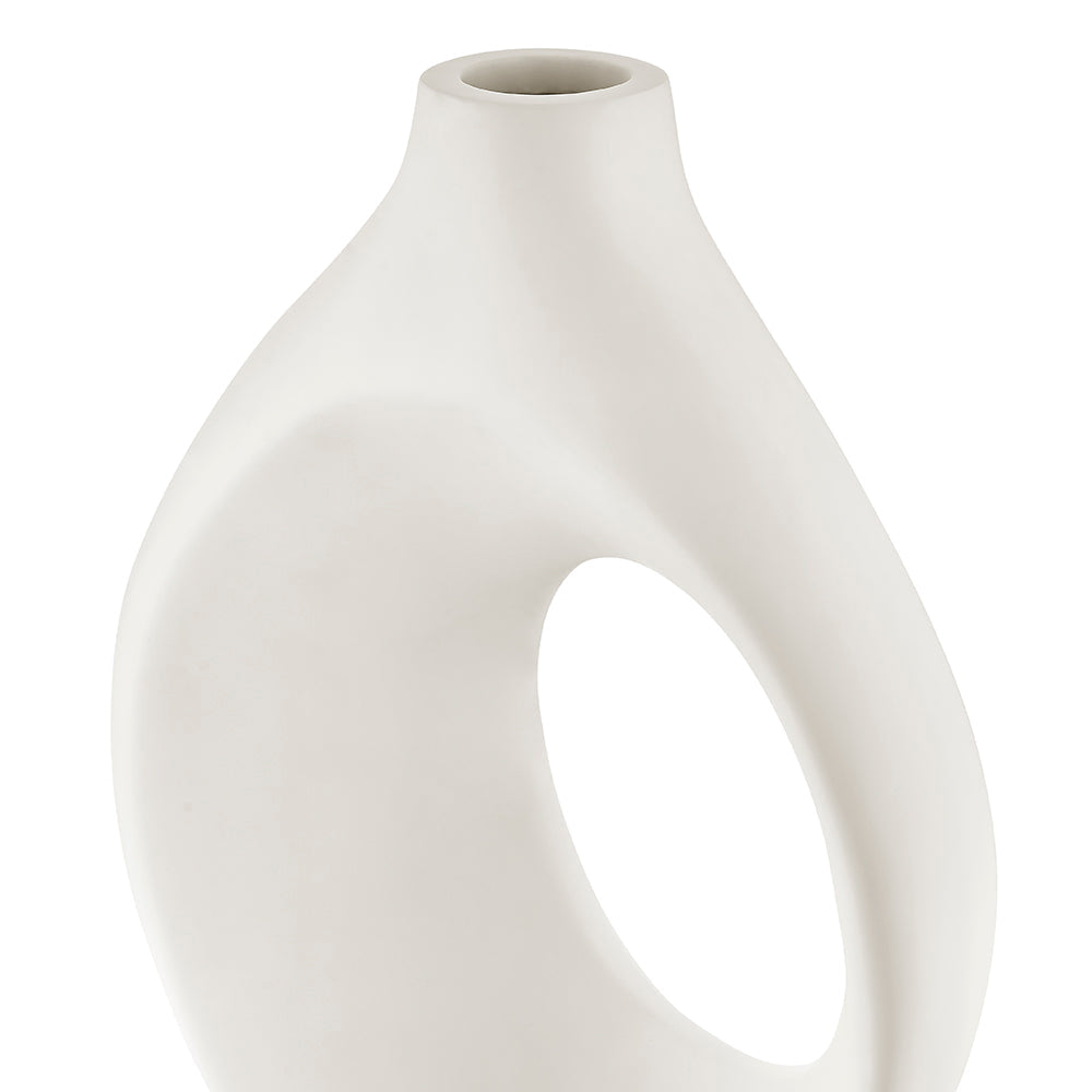 Simi Vase Large White by Finesse Decor