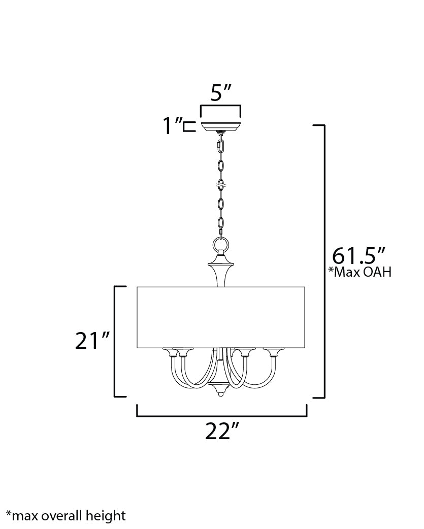Bongo 5-Light Pendant Oil Rubbed Bronze by Maxim Lighting