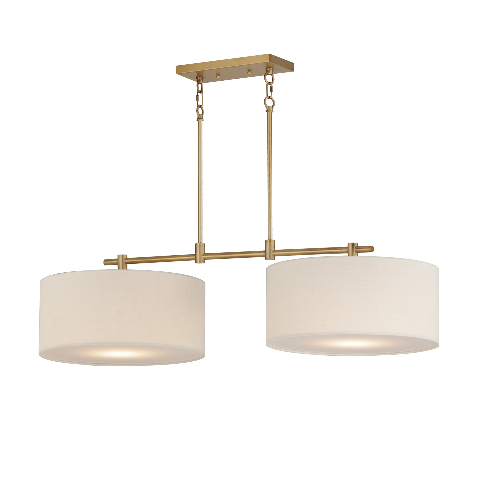 Bongo 2-Light Pendant Natural Aged Brass by Maxim Lighting
