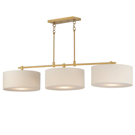 Bongo 3-Light Pendant Natural Aged Brass by Maxim Lighting