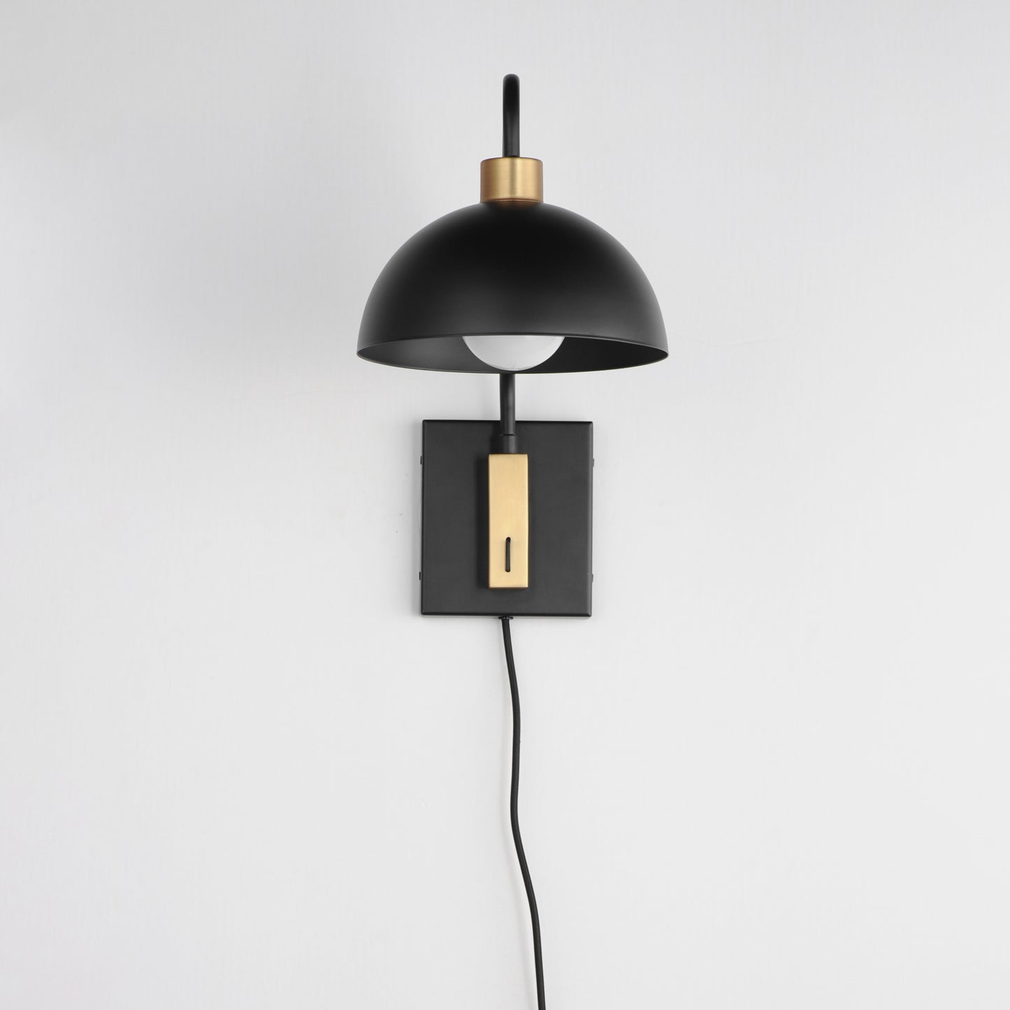 Thelonious Wall Sconce Black/Natural Aged Brass by Maxim Lighting