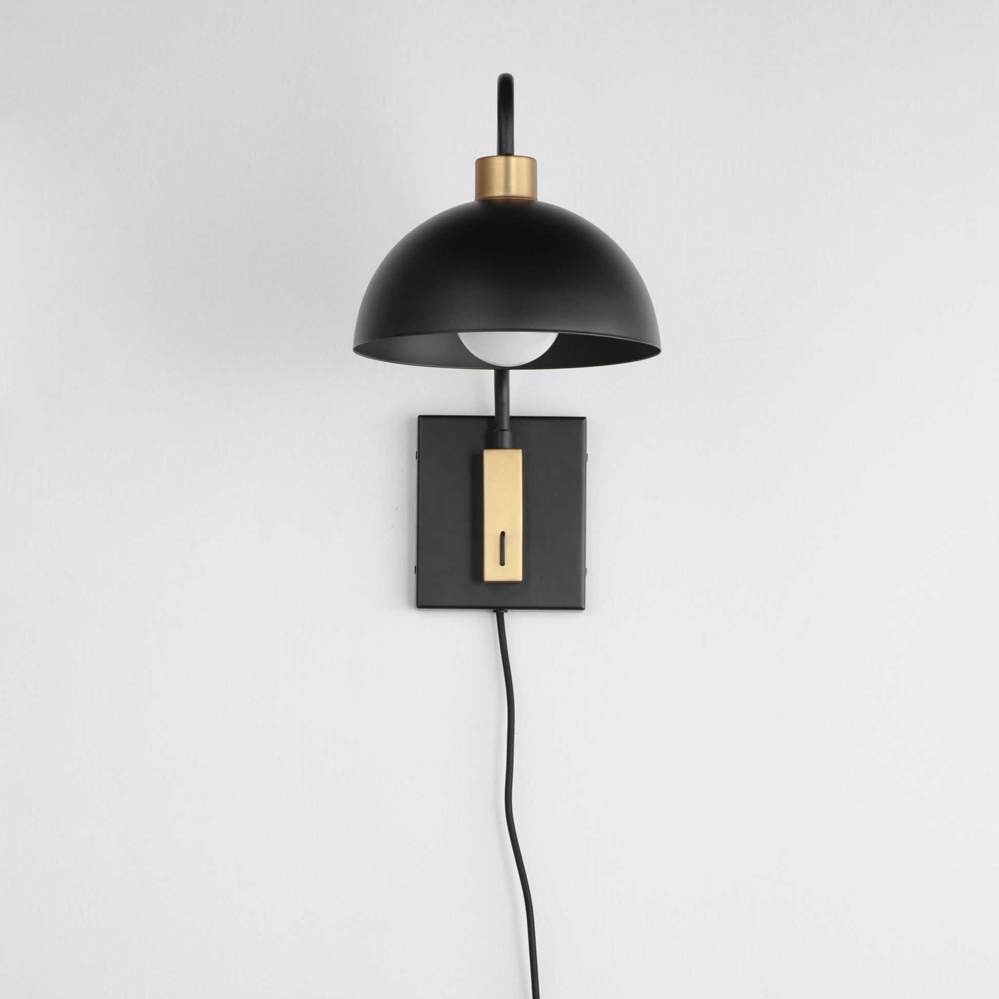 Thelonious Wall Sconce Black/Natural Aged Brass by Maxim Lighting
