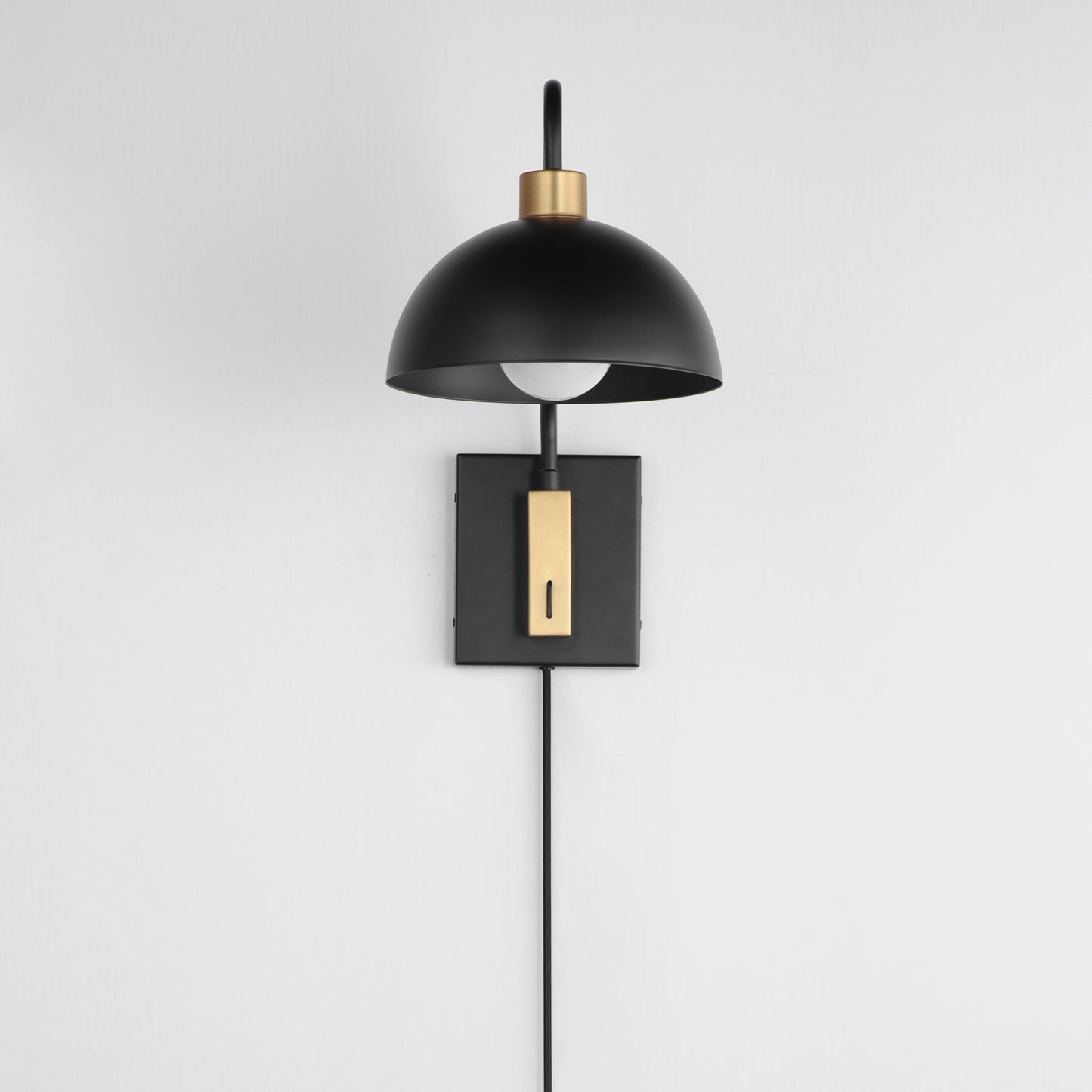 Thelonious Wall Sconce Black/Natural Aged Brass by Maxim Lighting