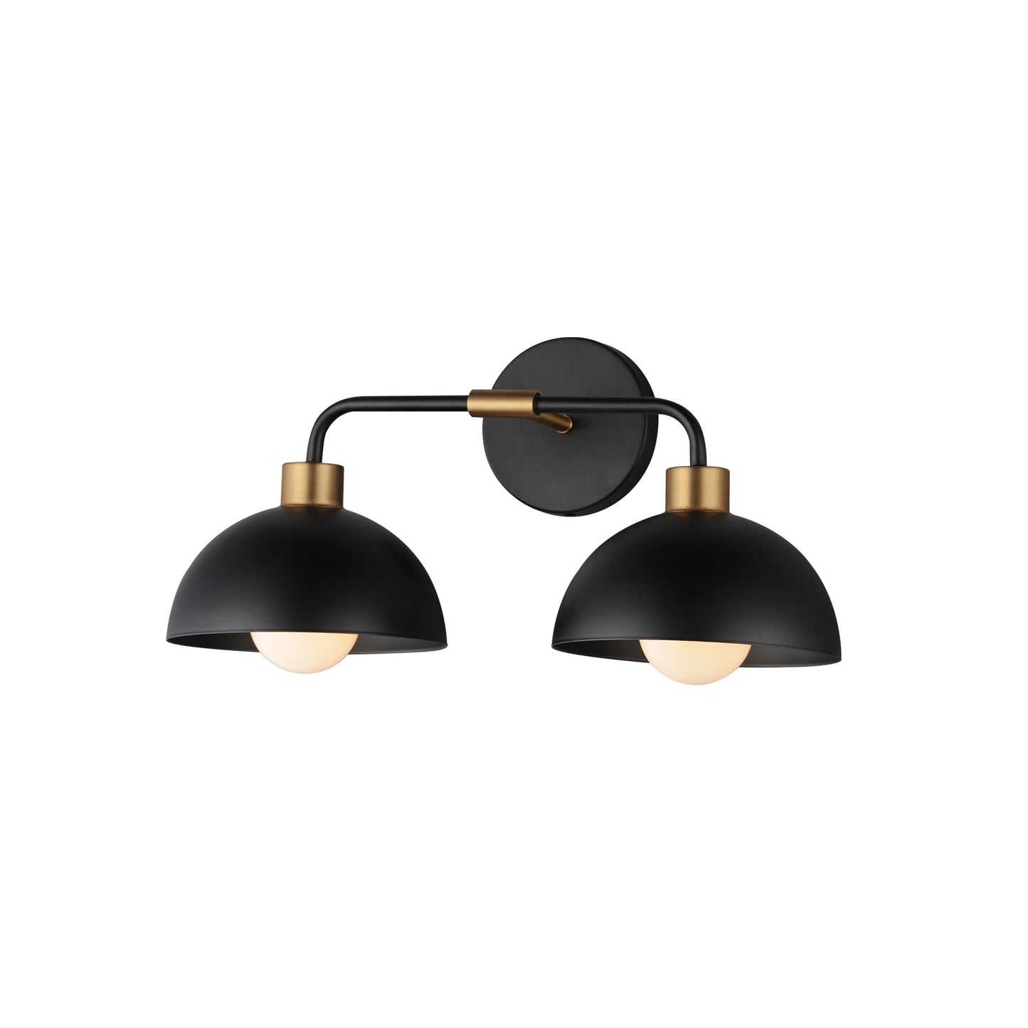 Thelonious 2-Light Wall Sconce Black/Natural Aged Brass by Maxim Lighting