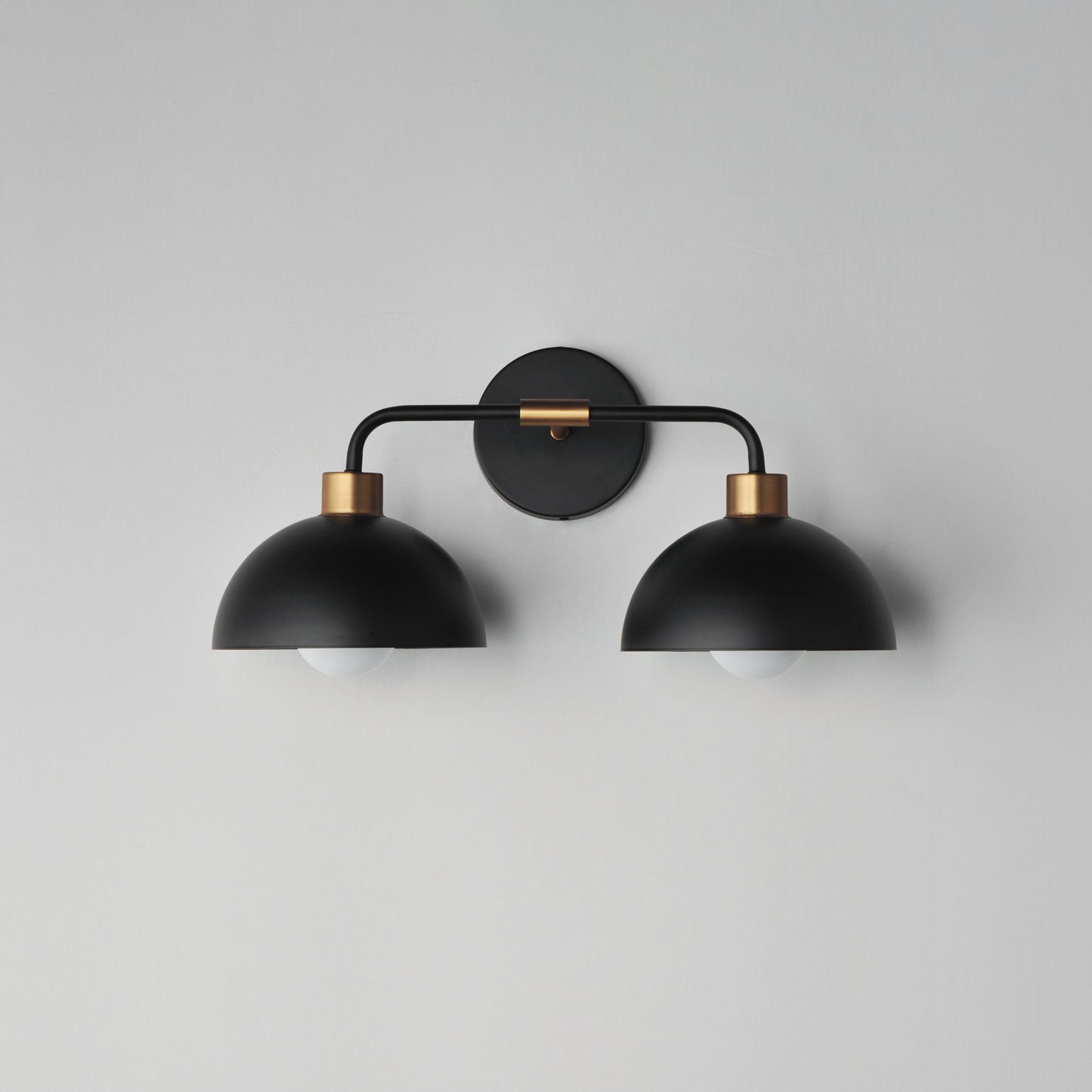 Thelonious 2-Light Wall Sconce Black/Natural Aged Brass by Maxim Lighting