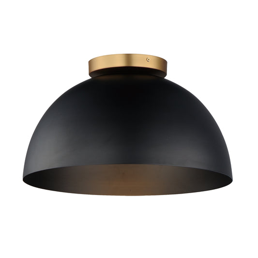 Thelonious 16" Flush Mount Black/Natural Aged Brass by Maxim Lighting