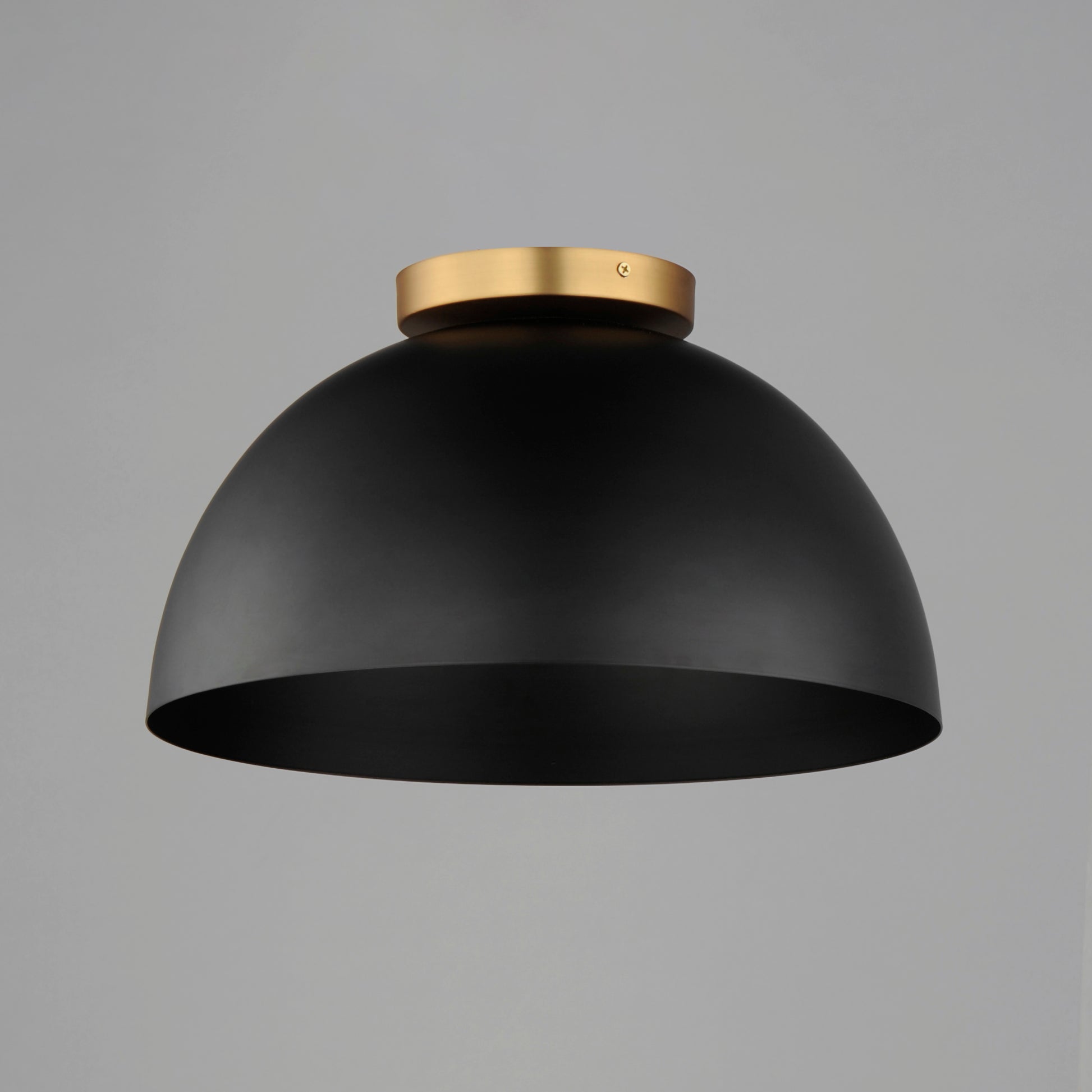 Thelonious 16" Flush Mount Black/Natural Aged Brass by Maxim Lighting