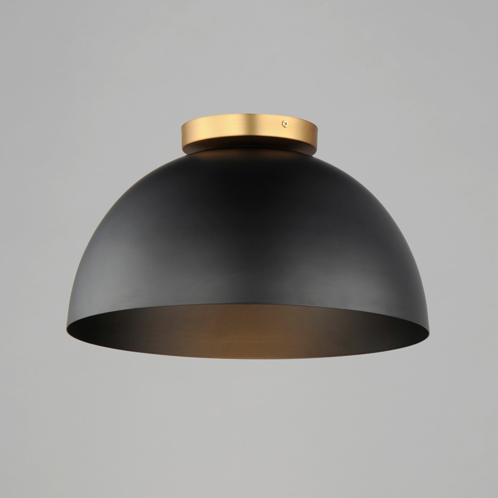 Thelonious 16" Flush Mount Black/Natural Aged Brass by Maxim Lighting