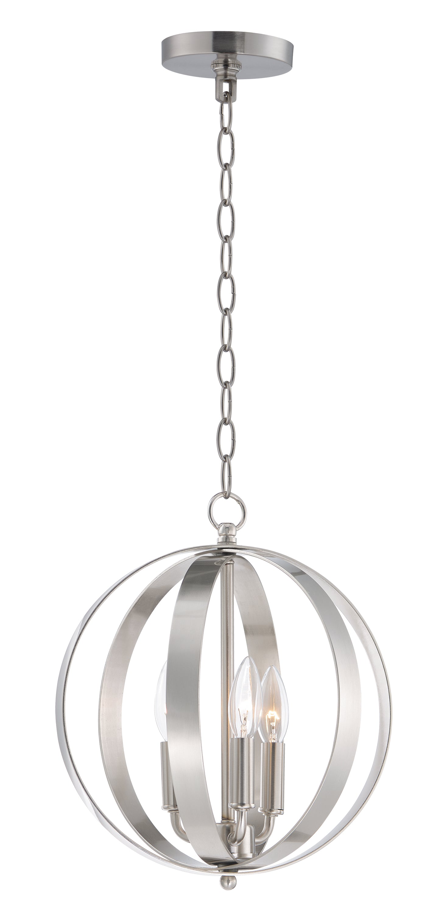 Provident 3-Light Chandelier Satin Nickel by Maxim Lighting