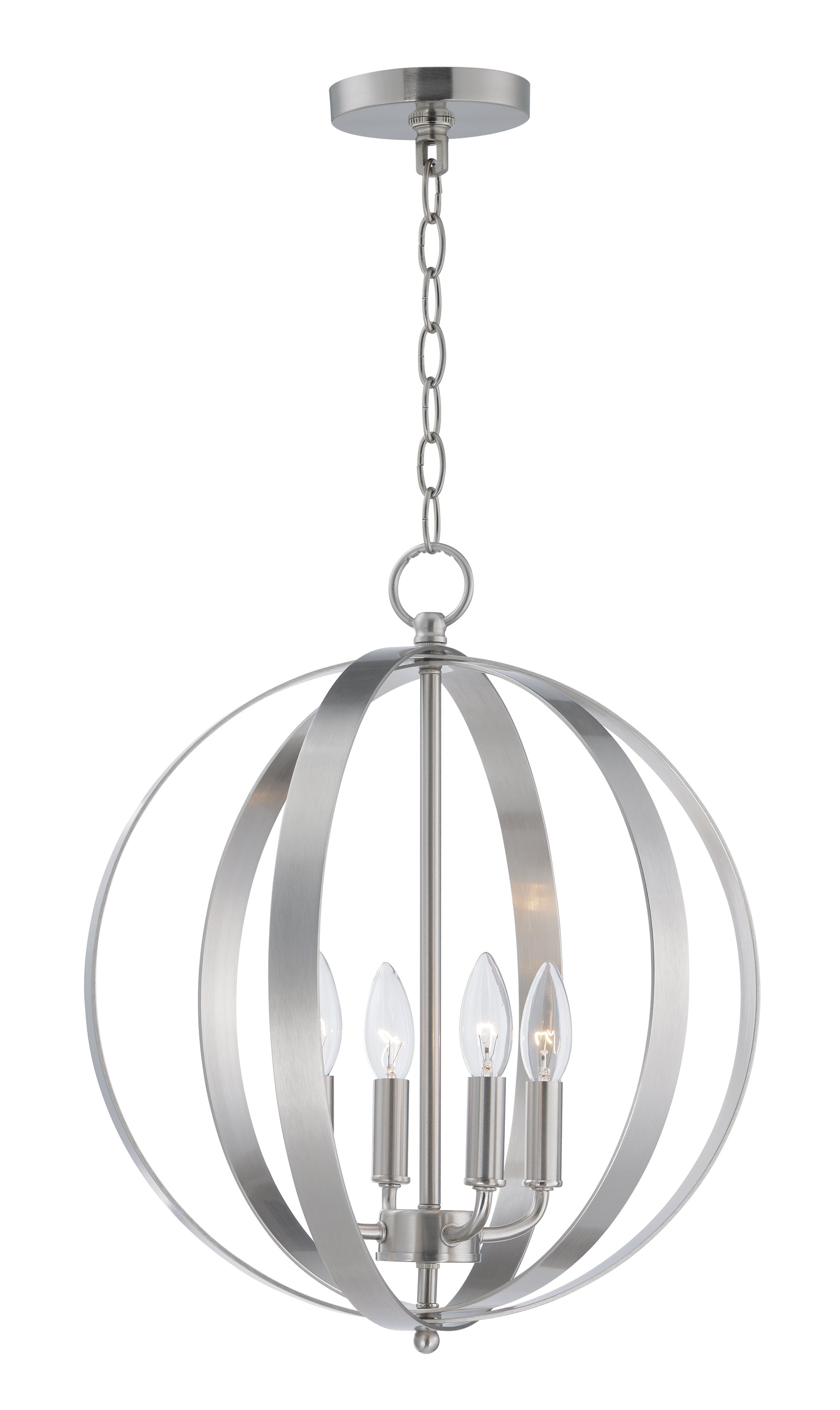 Provident 4-Light Chandelier Satin Nickel by Maxim Lighting