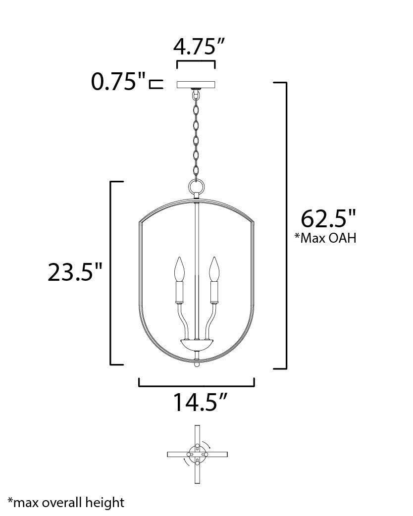 Provident 4-Light Chandelier Oil Rubbed Bronze by Maxim Lighting