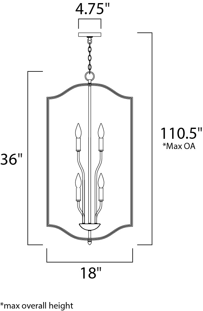 Provident 6-Light Chandelier Satin Nickel by Maxim Lighting