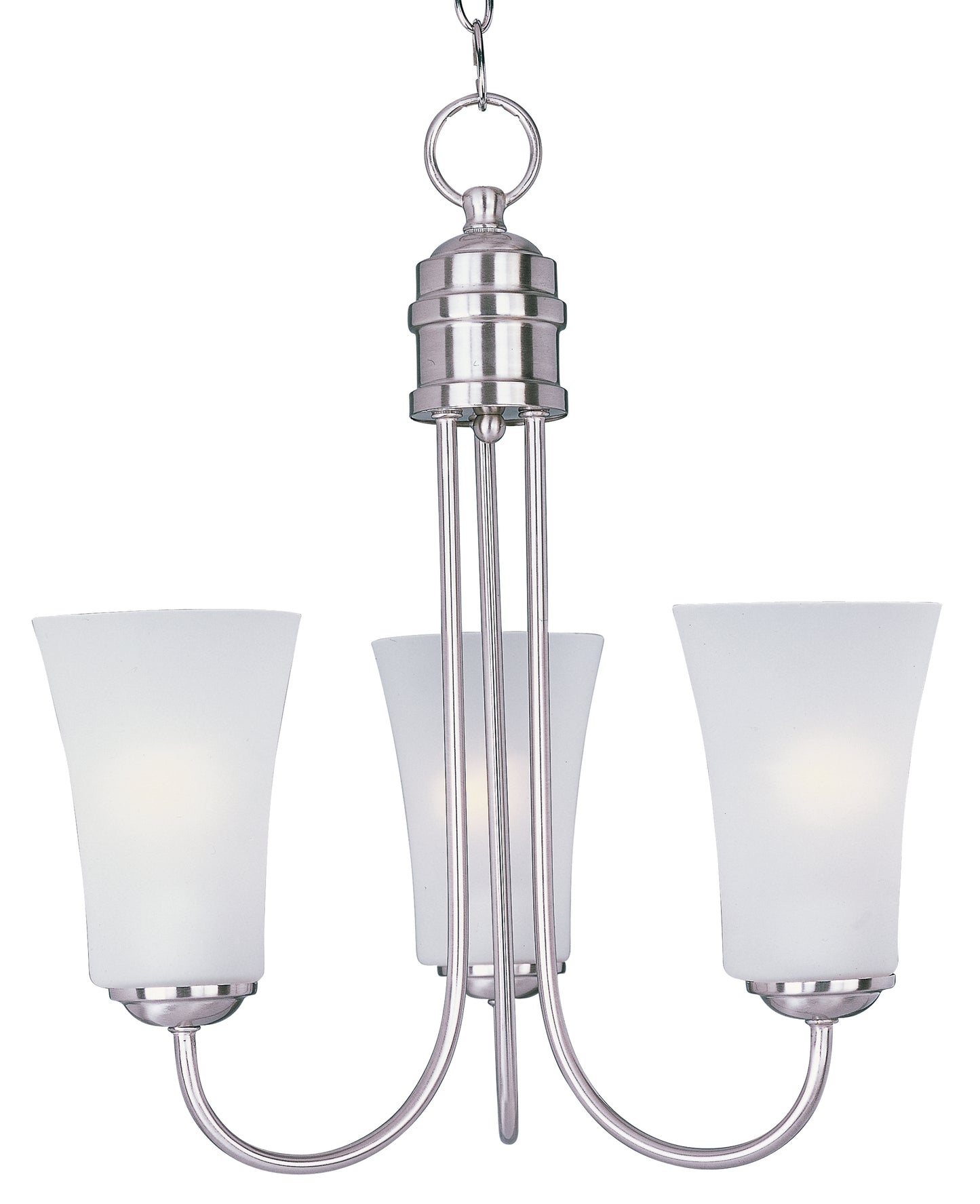 Logan 3-Light Chandelier Satin Nickel by Maxim Lighting