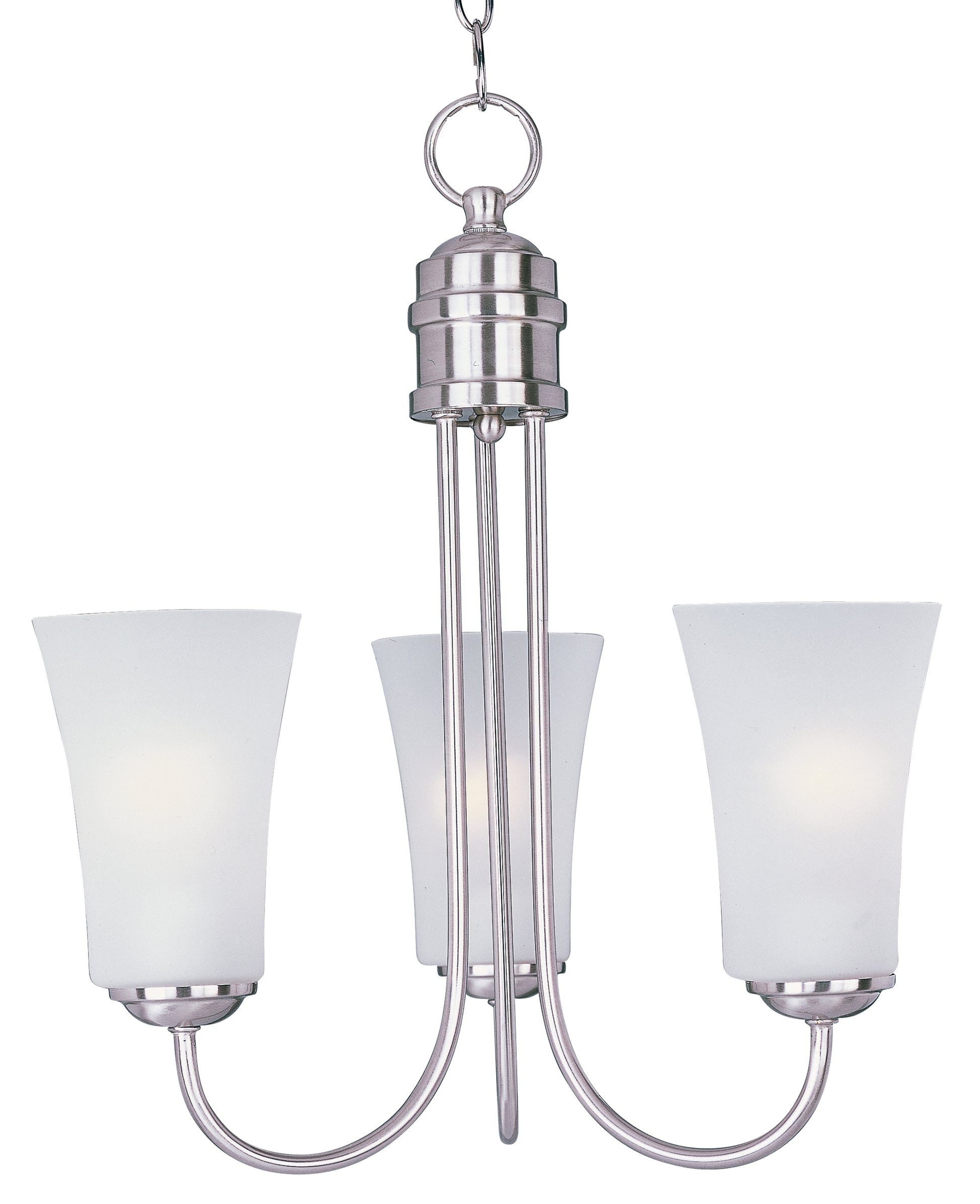 Logan 3-Light Chandelier Satin Nickel by Maxim Lighting