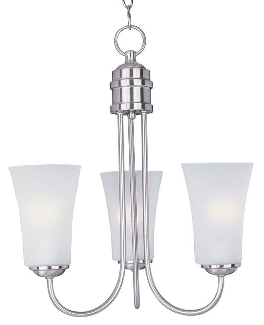 Logan 3-Light Chandelier Satin Nickel by Maxim Lighting