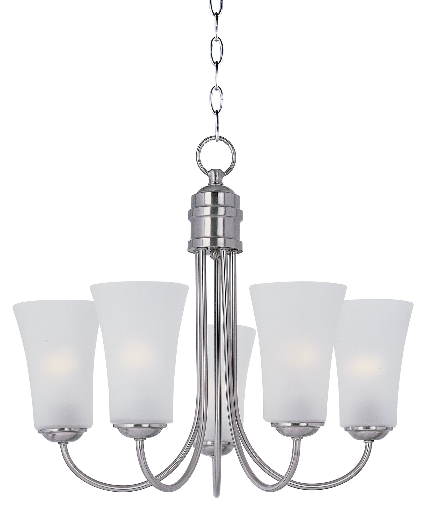 Logan 5-Light Chandelier Satin Nickel by Maxim Lighting