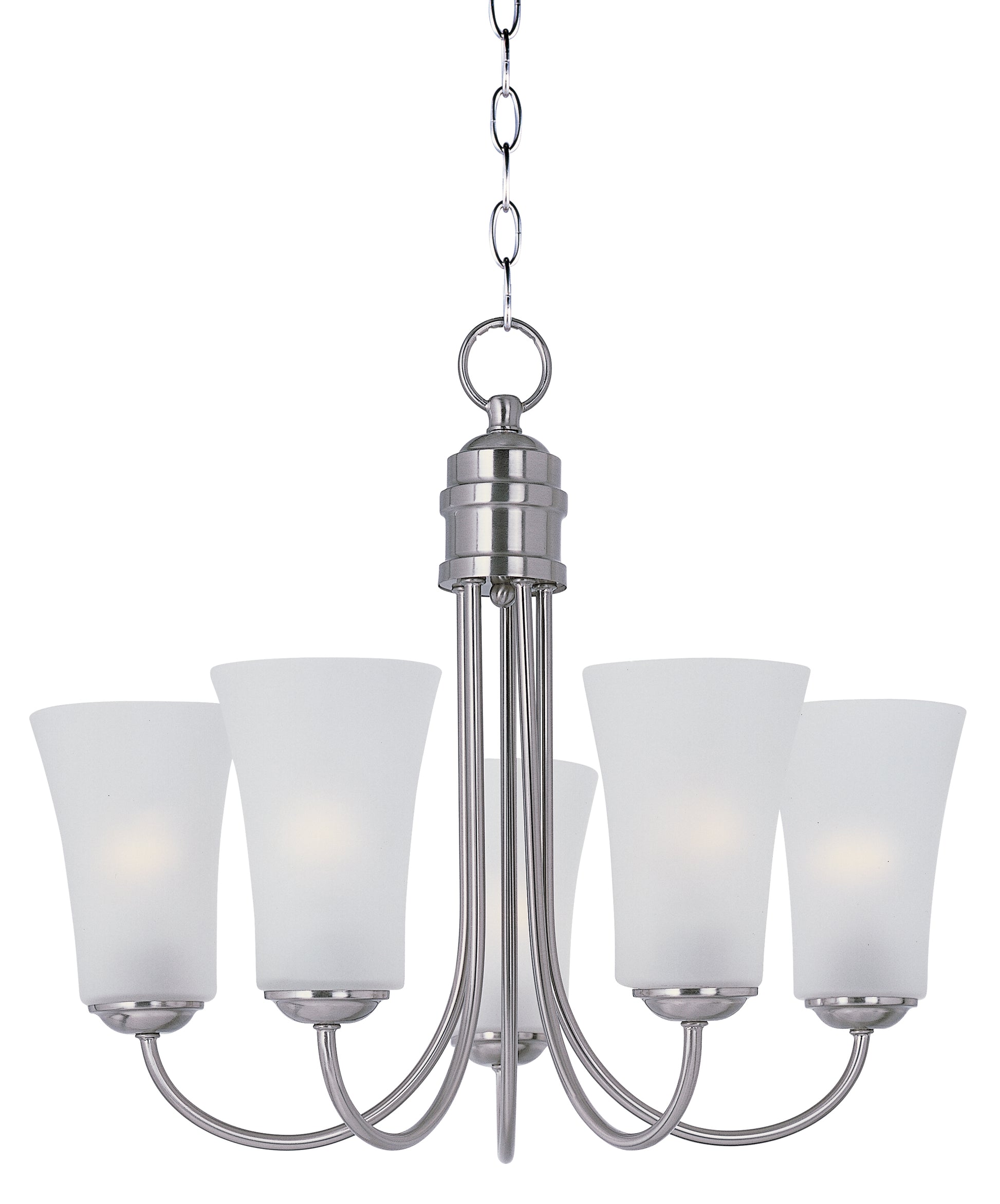 Logan 5-Light Chandelier Satin Nickel by Maxim Lighting