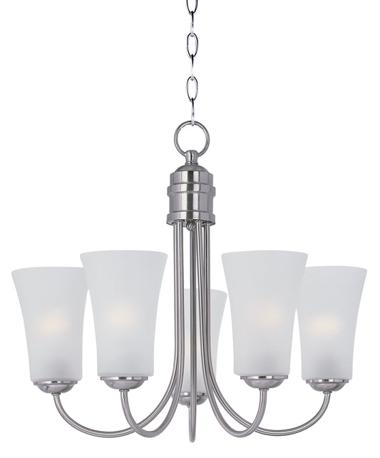 Logan 5-Light Chandelier Satin Nickel by Maxim Lighting