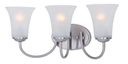 Logan 3-Light Bath Vanity Satin Nickel by Maxim Lighting