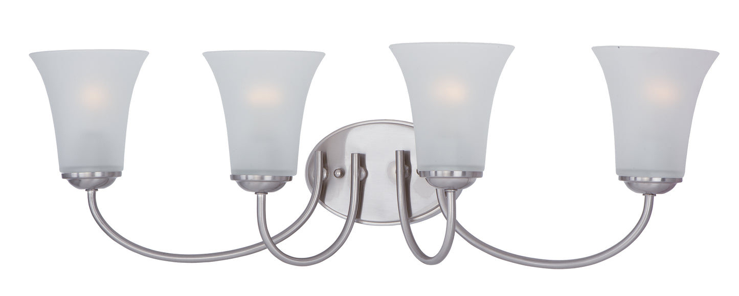 Logan 4-Light Bath Vanity Satin Nickel by Maxim Lighting