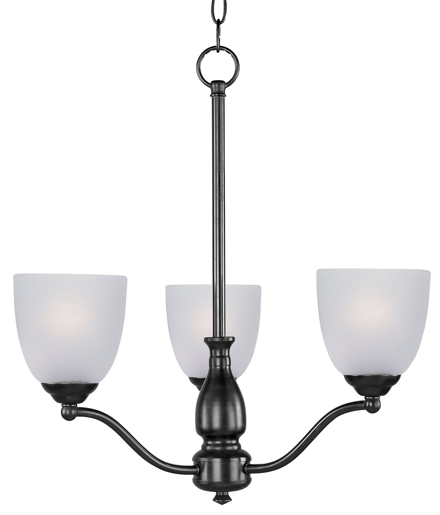 Stefan 3-Light Chandelier Black by Maxim Lighting