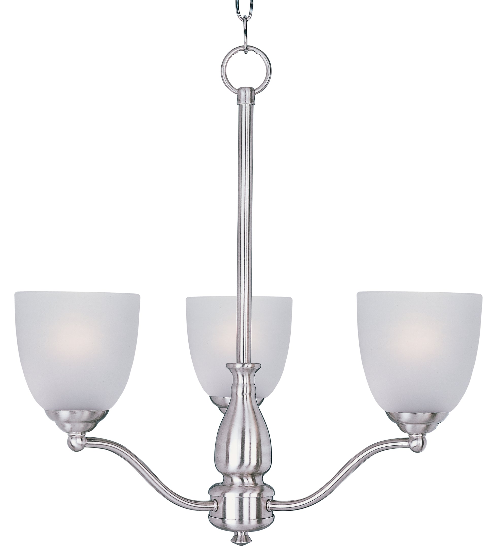 Stefan 3-Light Chandelier Satin Nickel by Maxim Lighting