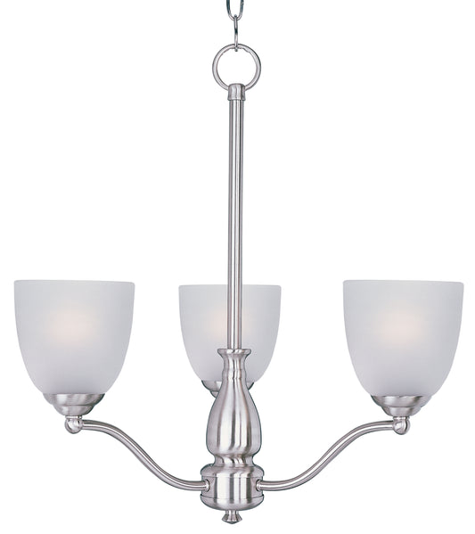 Stefan 3-Light Chandelier Satin Nickel by Maxim Lighting