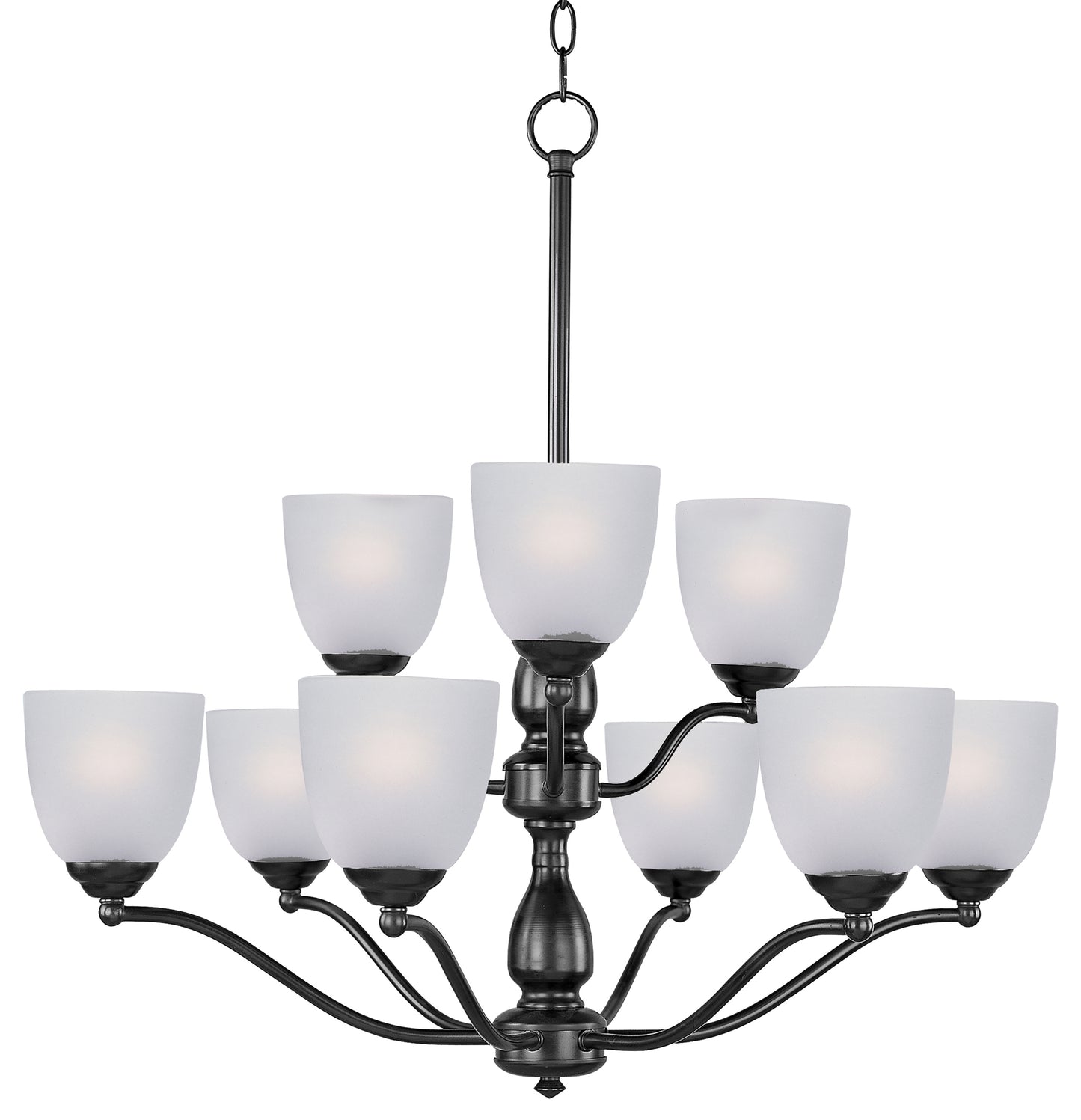 Stefan 9-Light Chandelier Black by Maxim Lighting