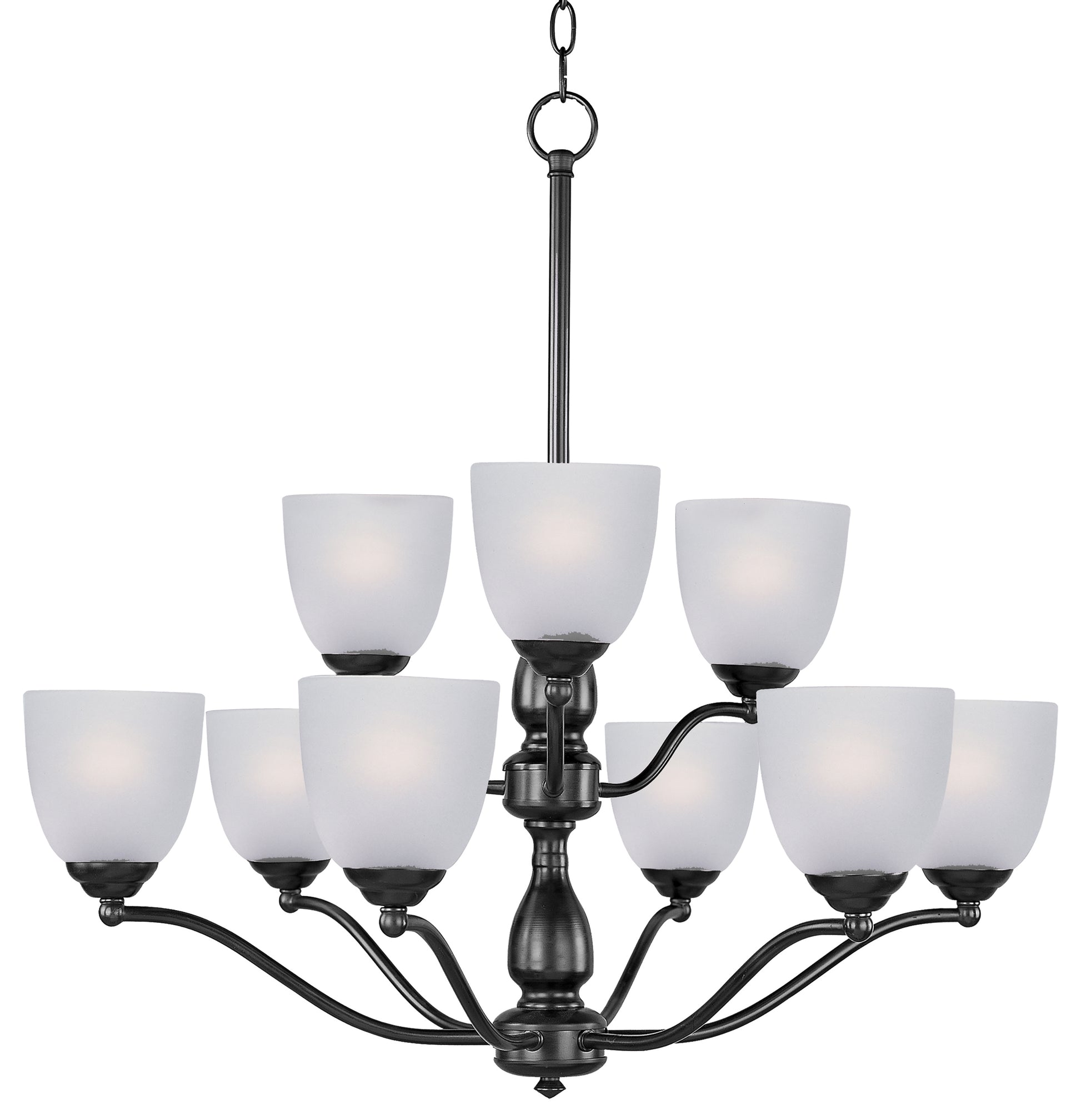 Stefan 9-Light Chandelier Black by Maxim Lighting