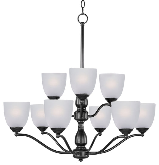 Stefan 9-Light Chandelier Black by Maxim Lighting