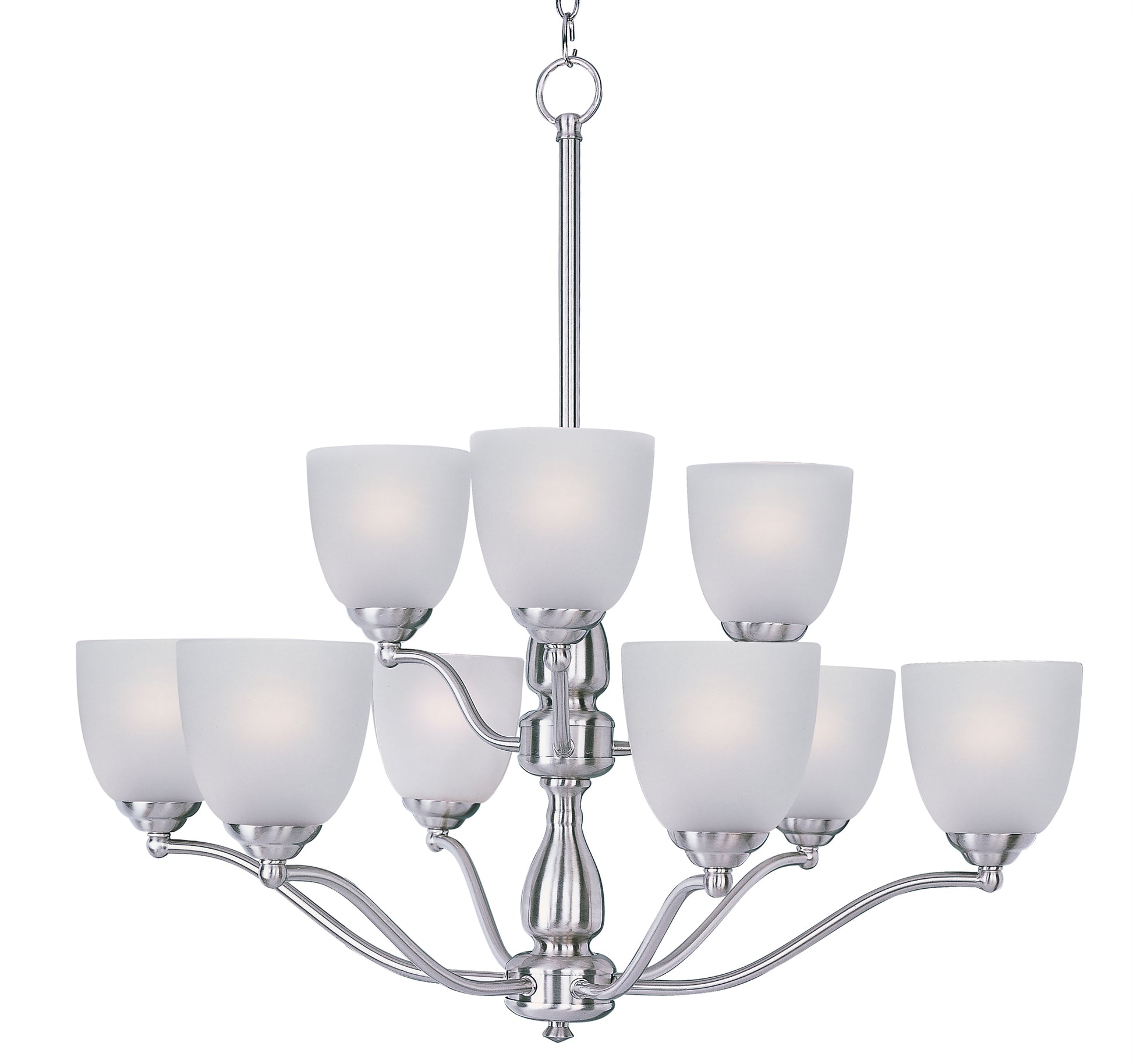 Stefan 9-Light Chandelier Satin Nickel by Maxim Lighting