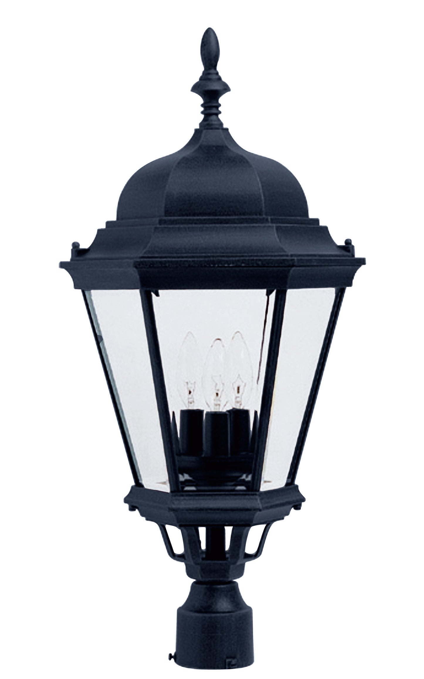 Westlake Cast 3-Light Outdoor Pole/Post Lantern Black by Maxim Lighting