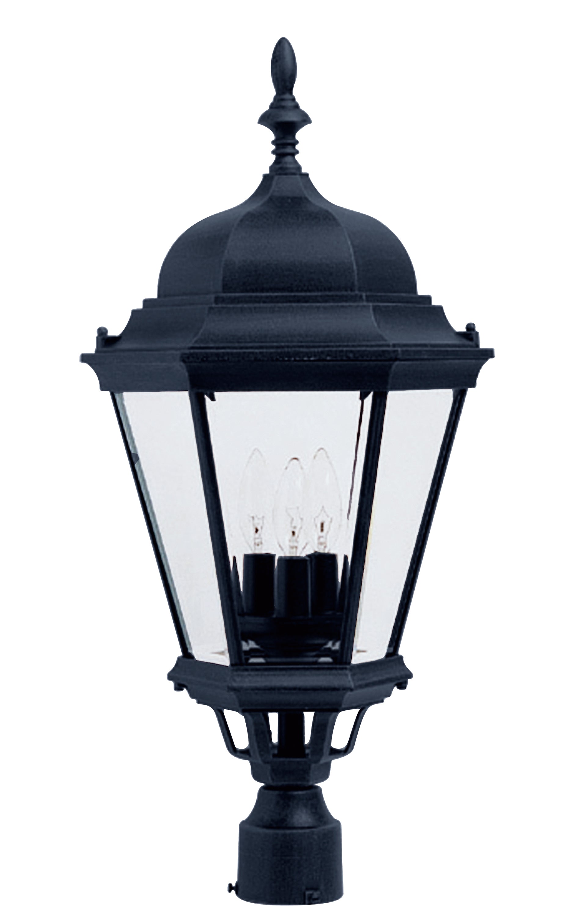Westlake Cast 3-Light Outdoor Pole/Post Lantern Black by Maxim Lighting