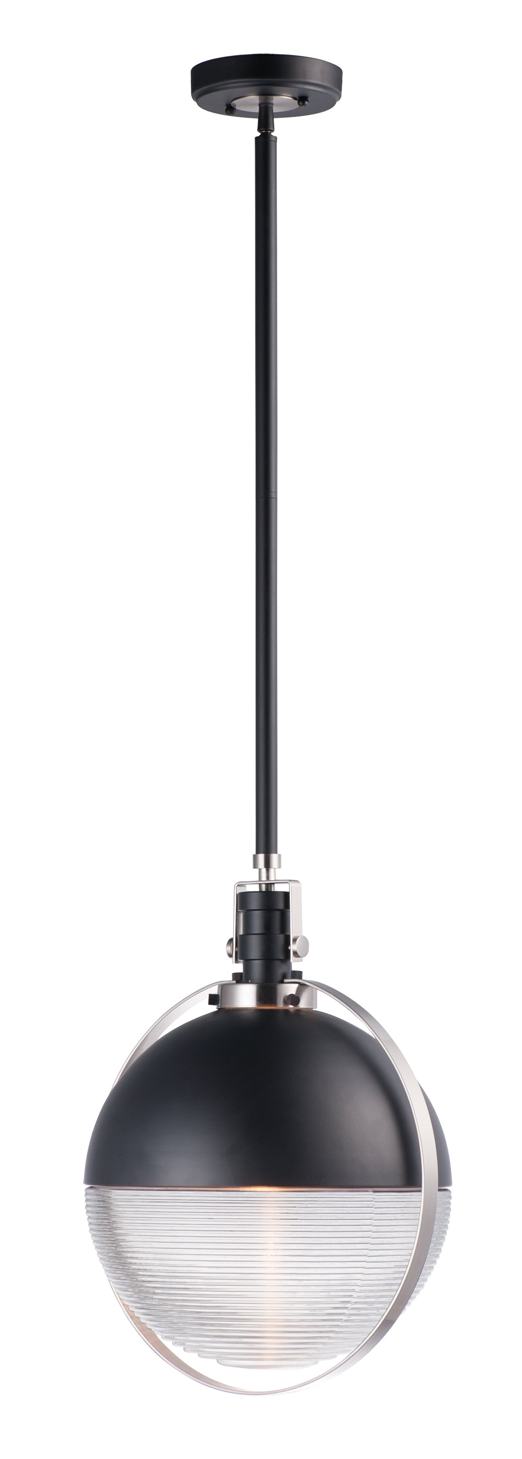 Axiom LED Pendant Black/Satin Nickel by Maxim Lighting