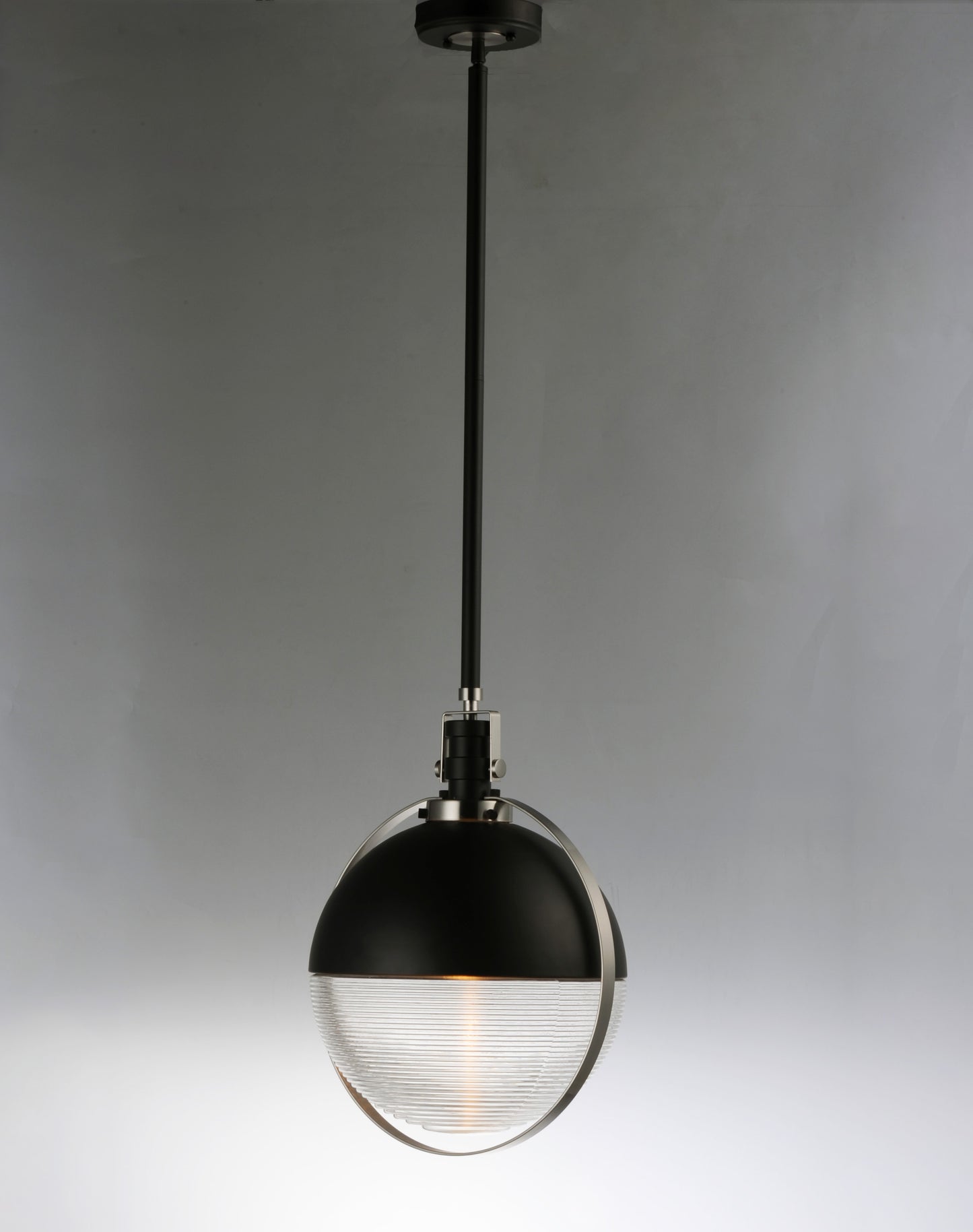 Axiom LED Pendant Black/Satin Nickel by Maxim Lighting