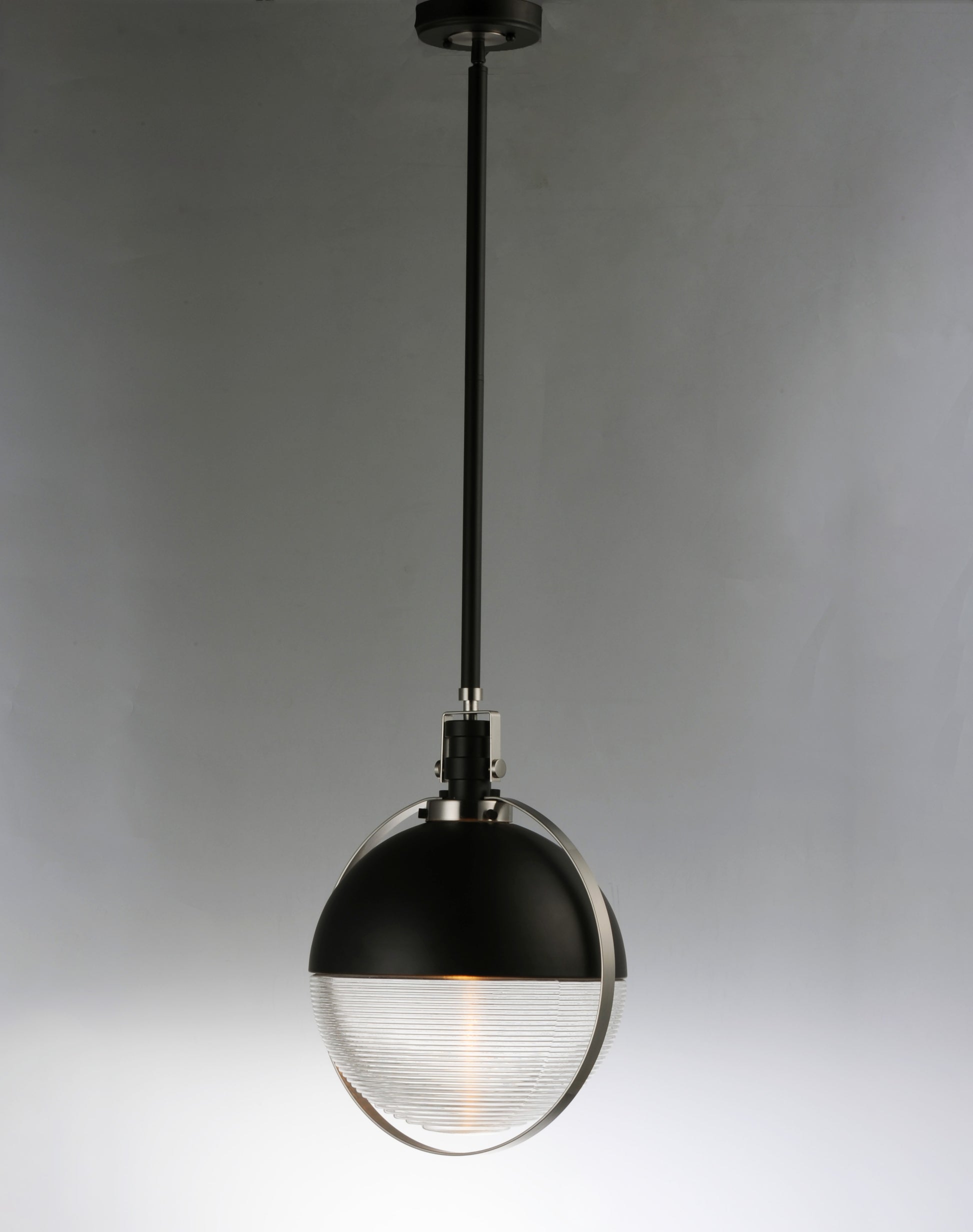 Axiom LED Pendant Black/Satin Nickel by Maxim Lighting