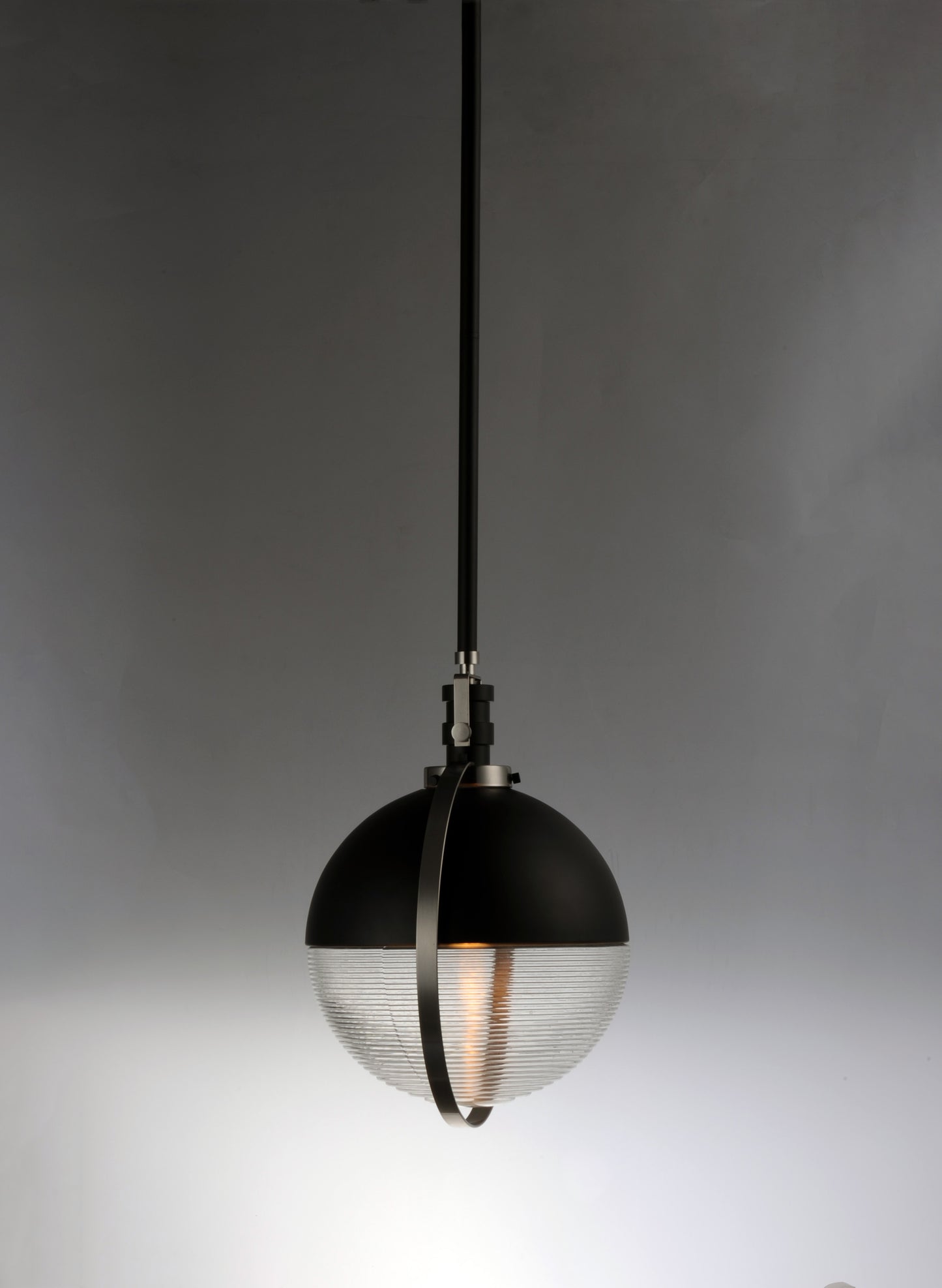 Axiom LED Pendant Black/Satin Nickel by Maxim Lighting