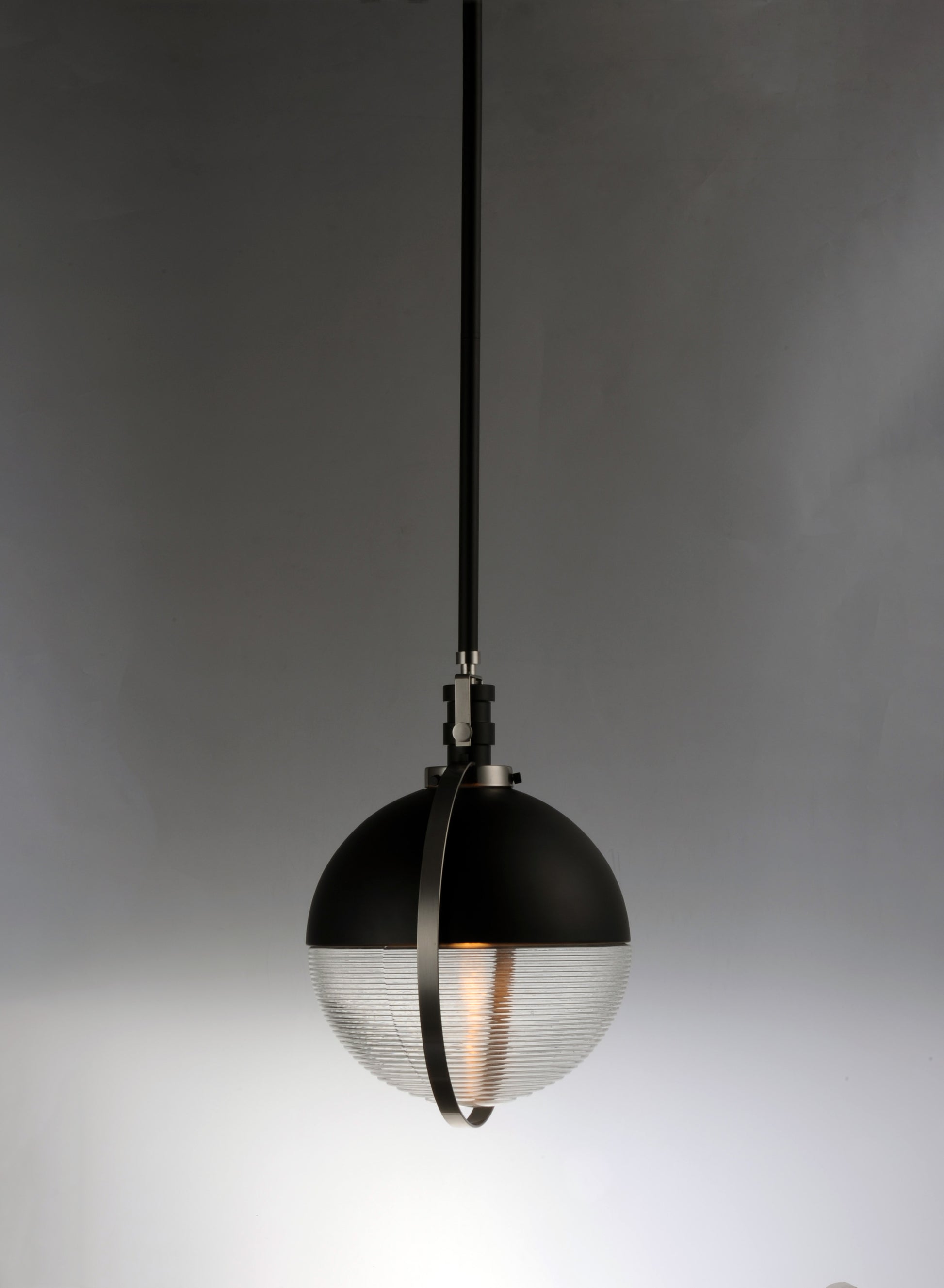 Axiom LED Pendant Black/Satin Nickel by Maxim Lighting