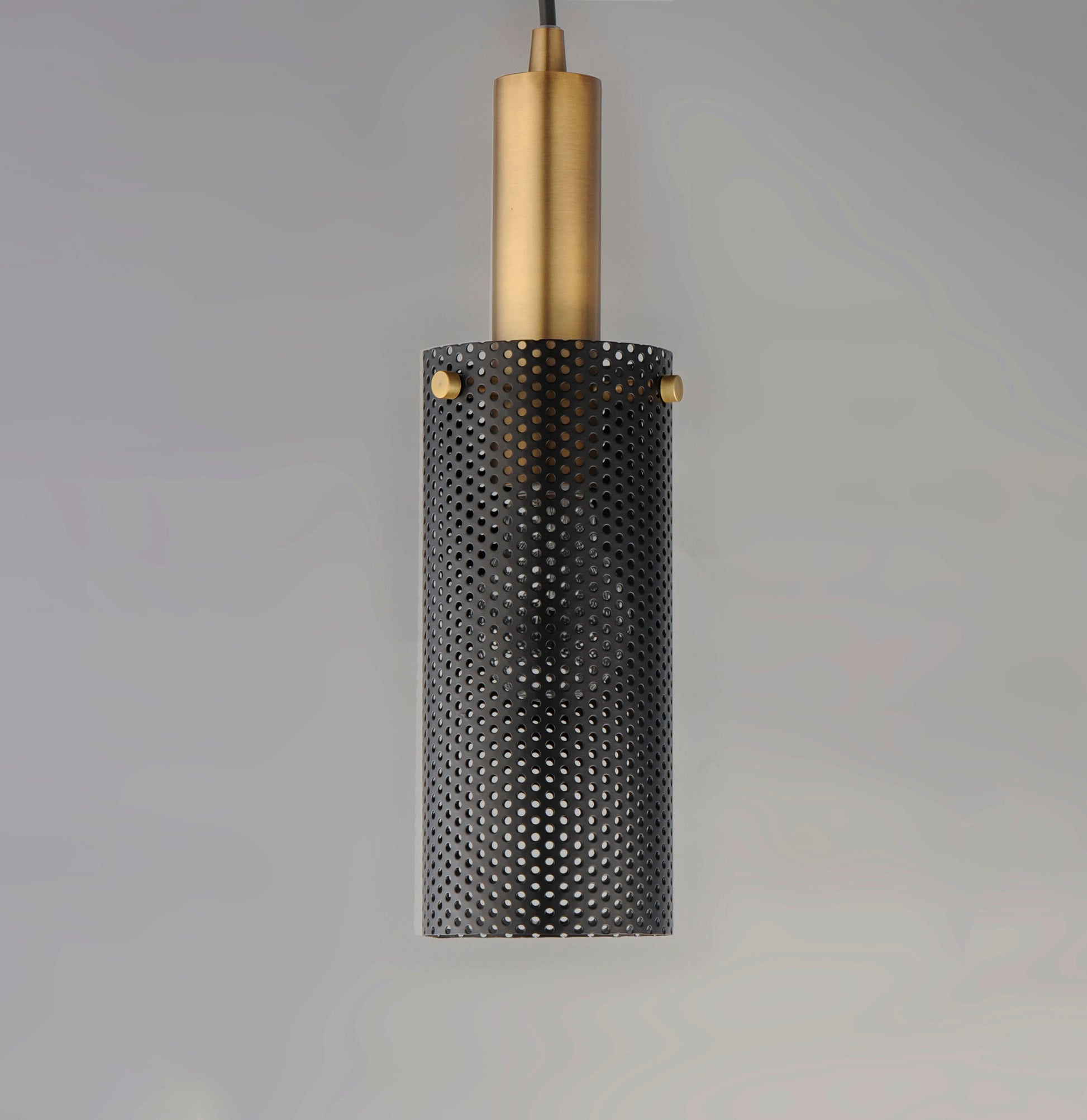 Perf Mini Pendant Black/Satin Brass by Maxim Lighting