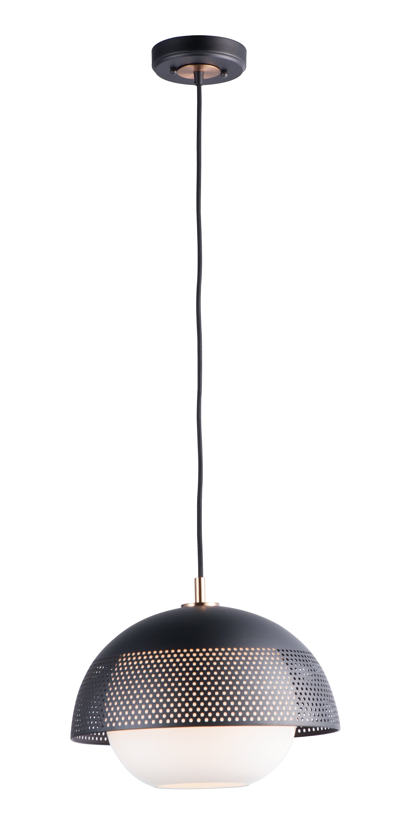 Perf Pendant Black/Satin Brass by Maxim Lighting