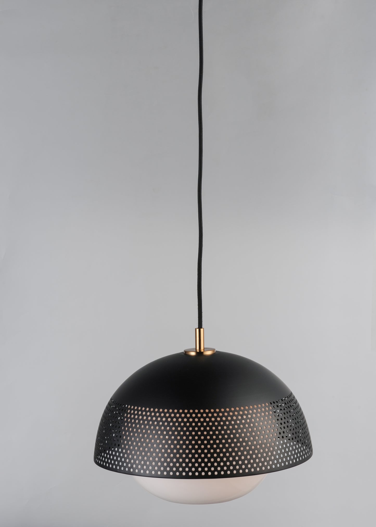 Perf Pendant Black/Satin Brass by Maxim Lighting