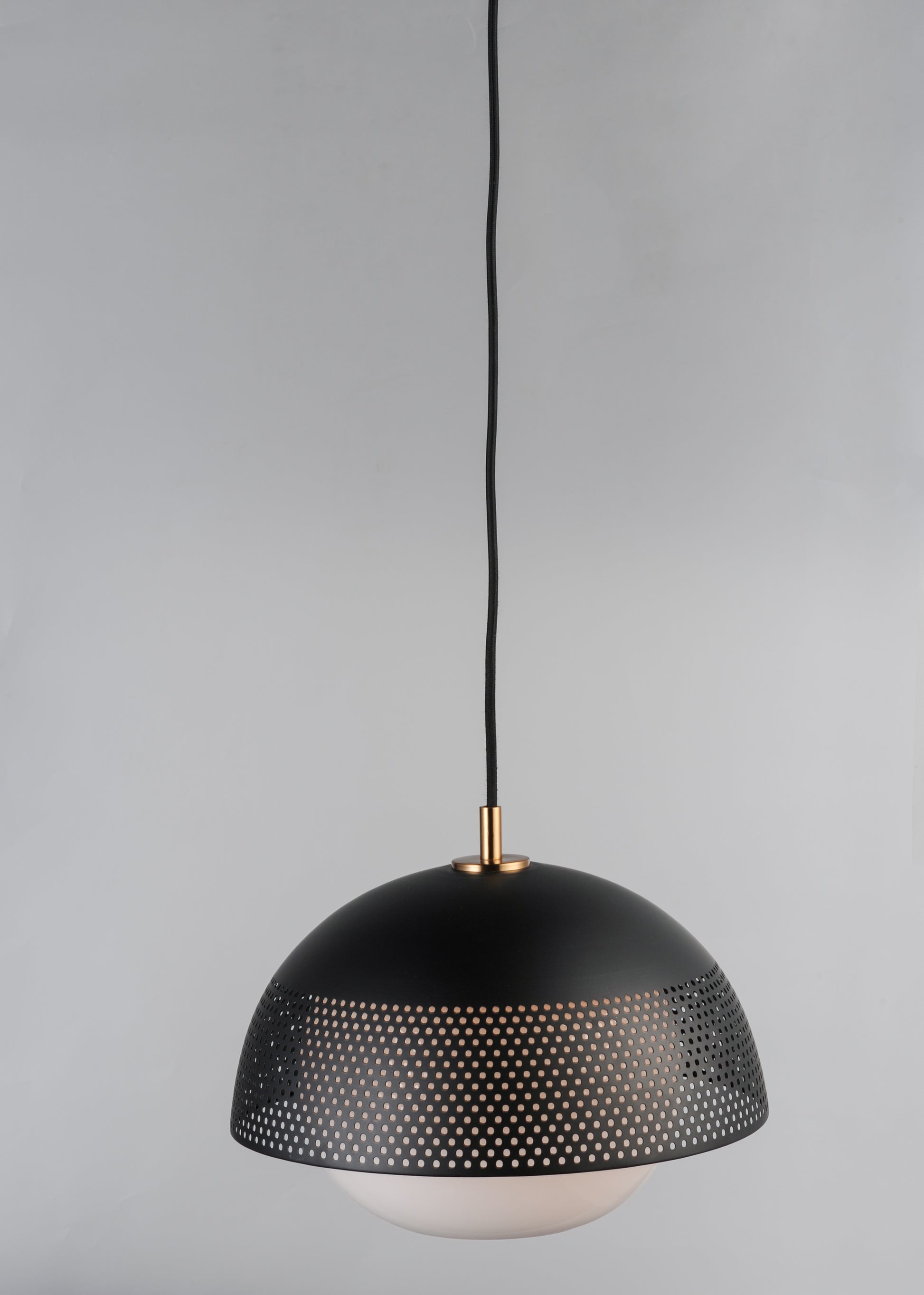Perf Pendant Black/Satin Brass by Maxim Lighting