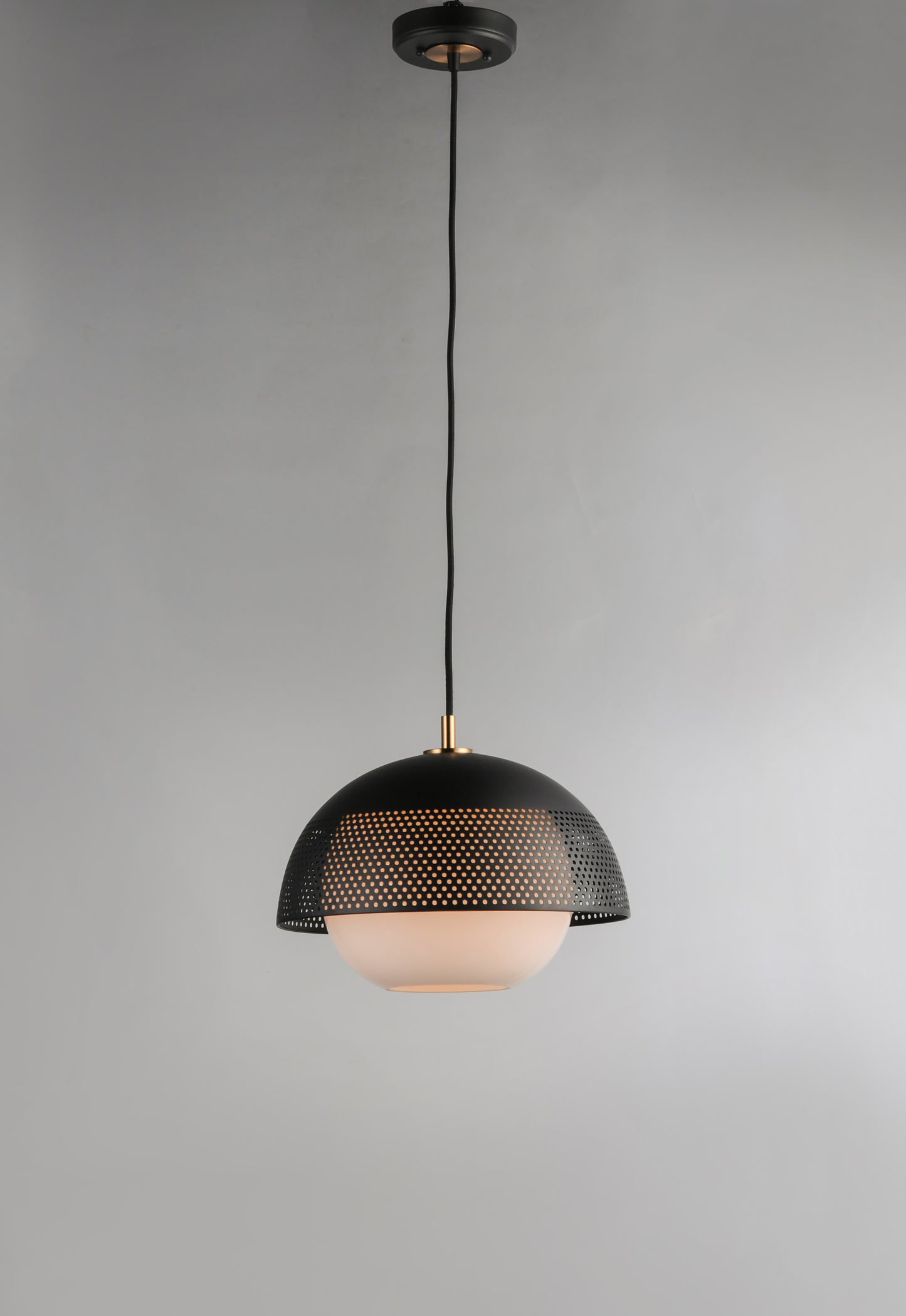Perf Pendant Black/Satin Brass by Maxim Lighting