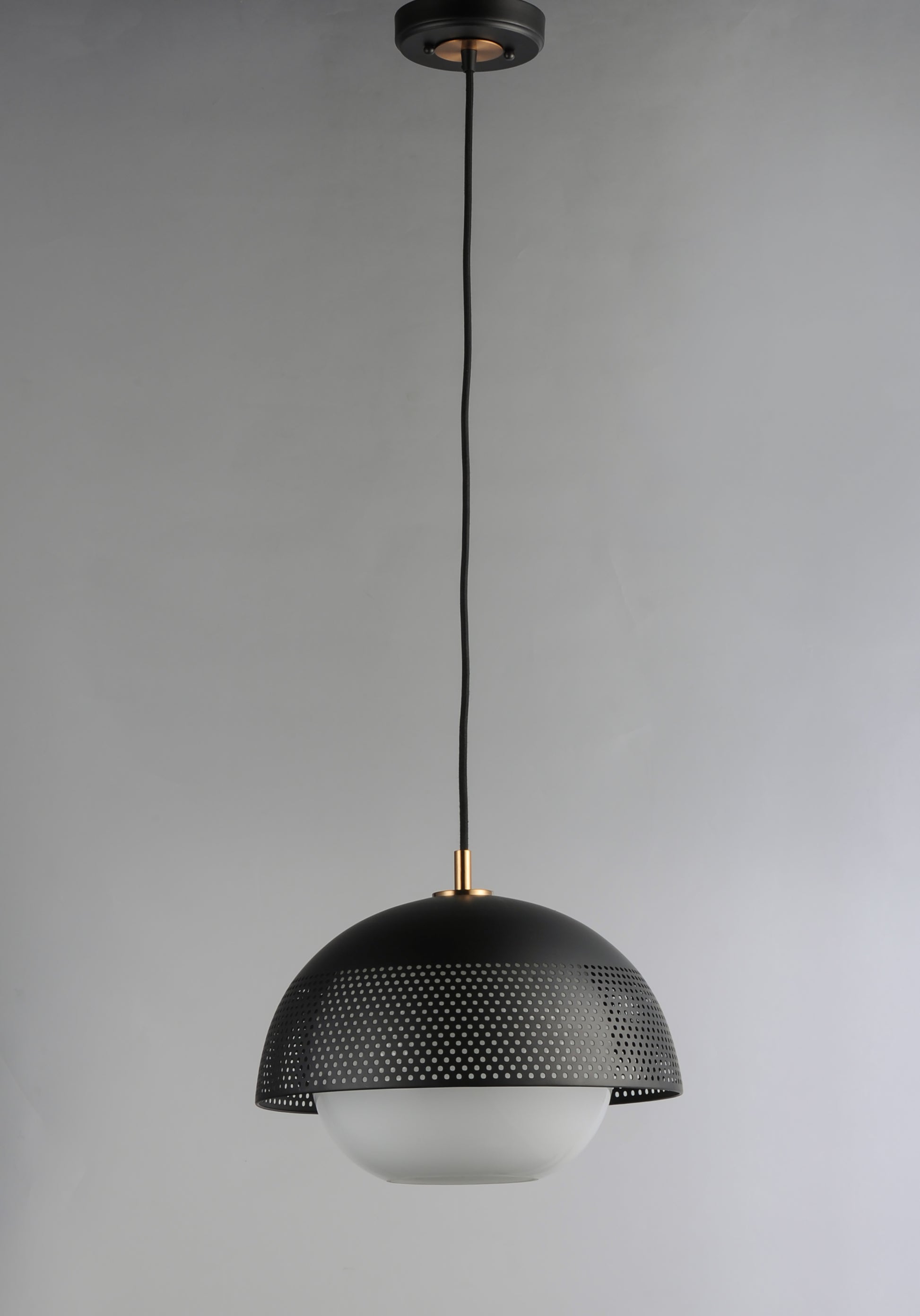 Perf Pendant Black/Satin Brass by Maxim Lighting