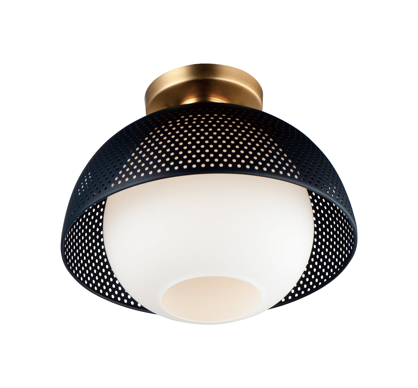 Perf Flush Mount Black/Satin Brass by Maxim Lighting